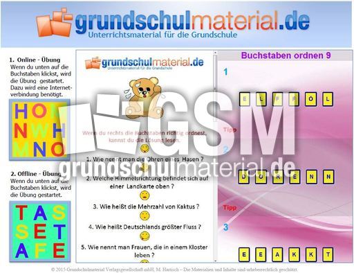 Buchstaben ordnen 9.7z